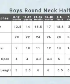 BoysCrewNeckSizeChart