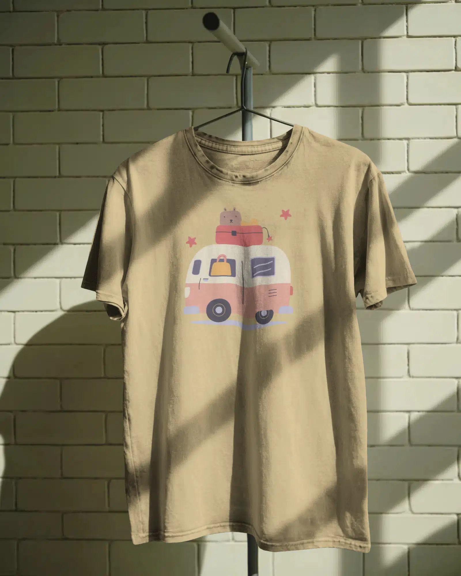 Mini Van Camper - Boy's Crew Neck Tee - Image 7