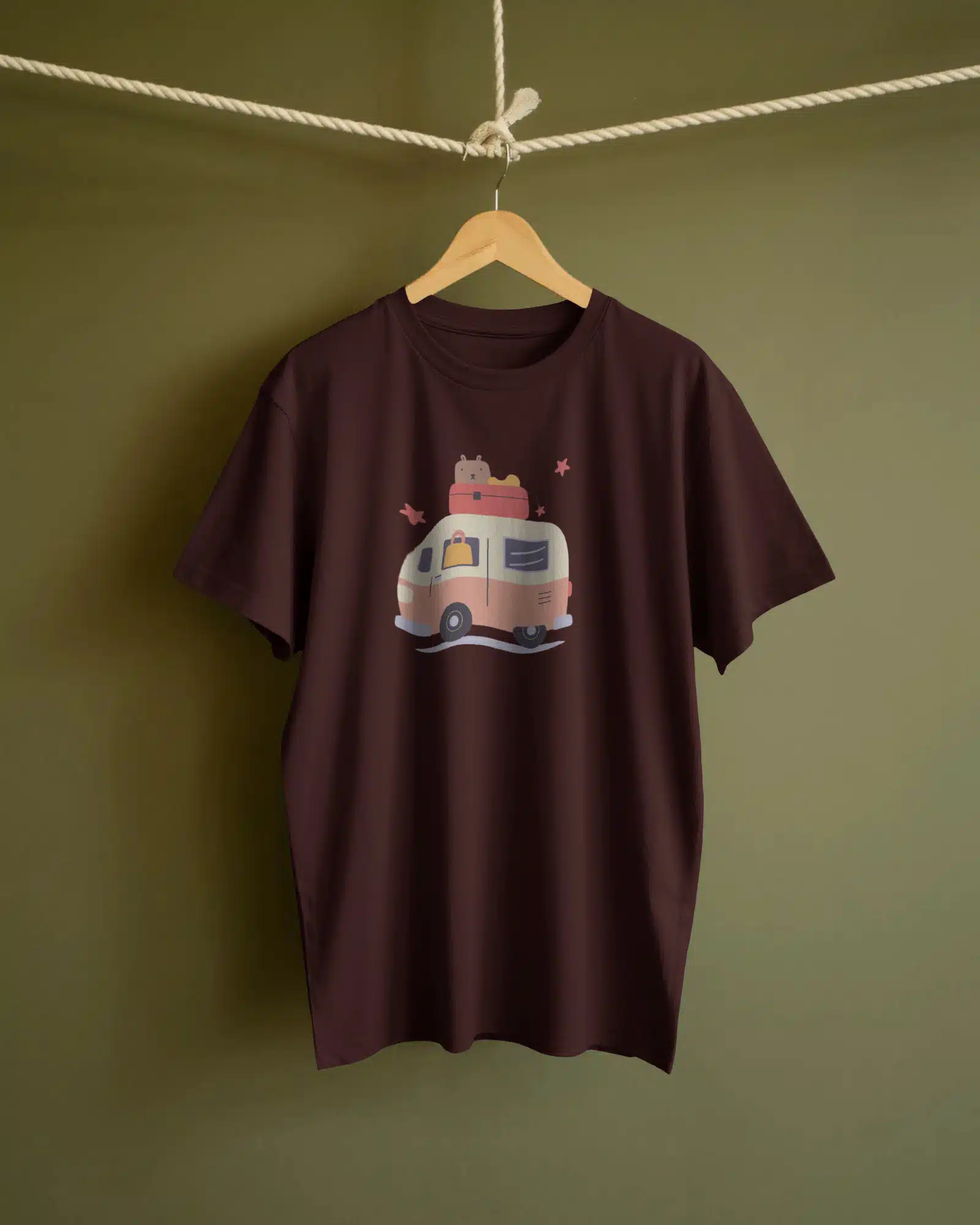 Mini Van Camper - Boy's Crew Neck Tee - Image 4