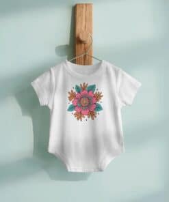 Alternative view of Gulabi Phool Rompers