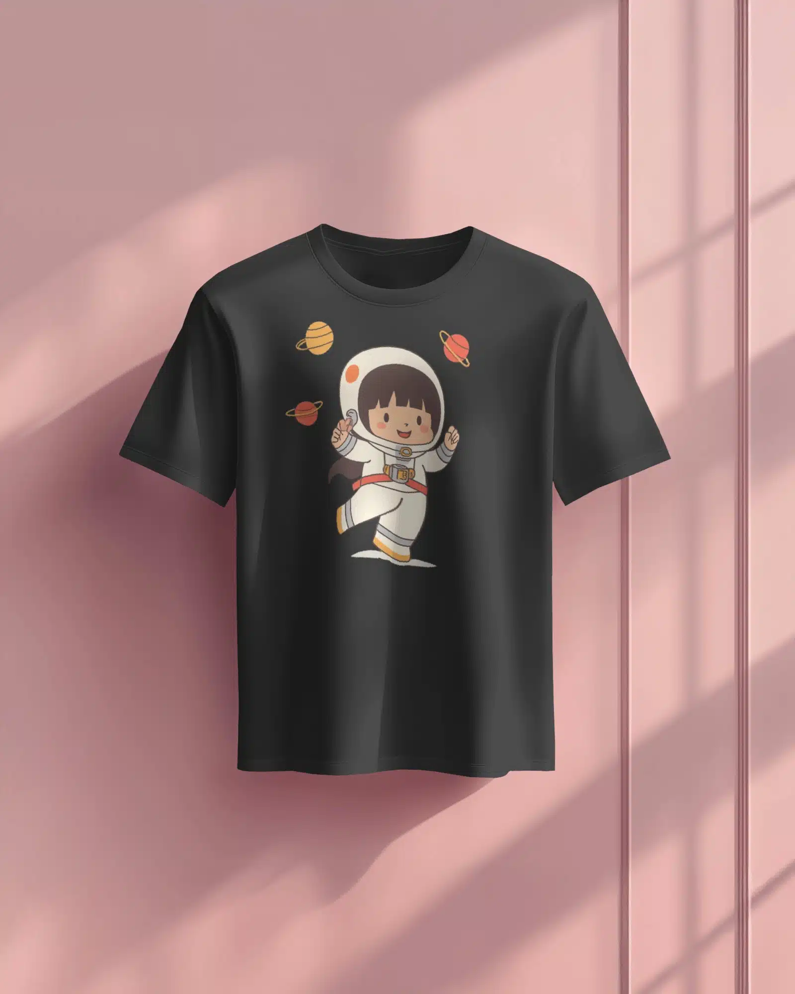 Space Explorer - Girls Crew Neck Tee - Image 3